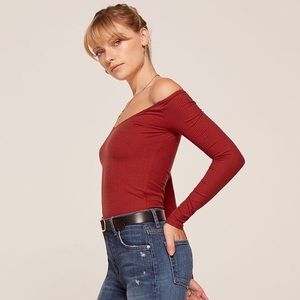NWT Reformation Sundown top in cherry